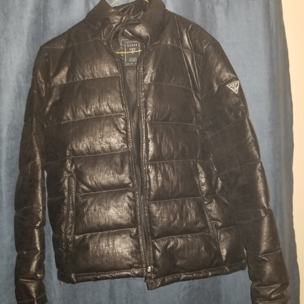 Black down filled men's jacket size XL - Picture 1 of 4